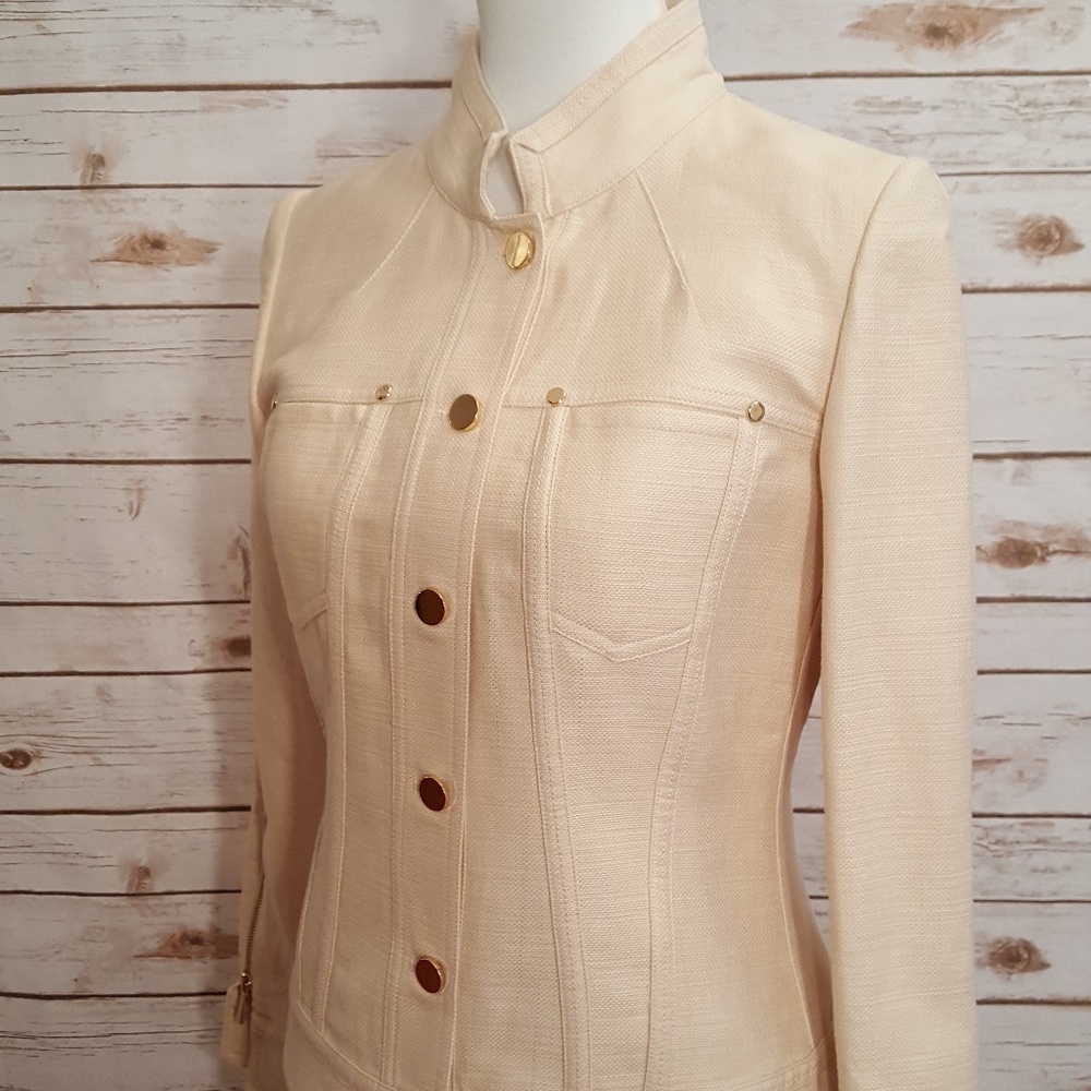 Military Style Cream Blazer